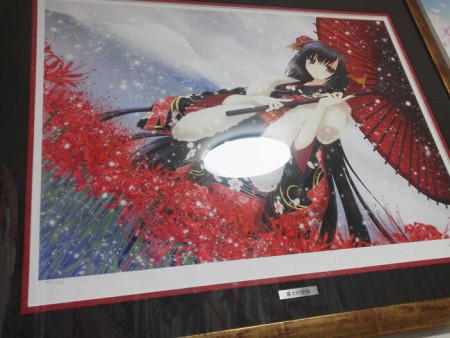 ちょっと照明が真ん中に映っちゃったけど、私が所持している西又葵サマの版画～♪　綺麗だね、かわいいね！！
